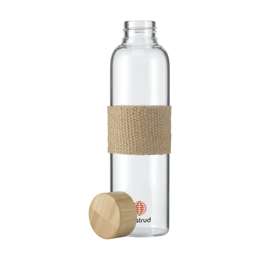 Logo trade corporate gifts picture of: Senga Glass Bamboo 500 ml drinking bottle